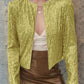 Full Size Sequin Open Front Cropped Jacket