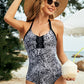 Printed Halter Neck One-Piece Swimwear