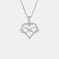 Moissanite 925 Sterling Silver Heart Shape Necklace