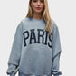 Basic Bae PARIS Round Neck Long Sleeve Air Scuba Sweatshirt