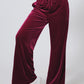 Drawstring Wide Leg Active Pants