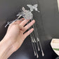 Antique Hairpin Silver Tassel Headdress Jewelry