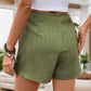 Perfee Ruched High Rise Shorts with Back Zipper