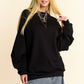 Davi & Dani Round Neck Raglan Sleeve Sweatshirt