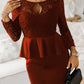 Lace Detail Long Sleeve Mini Dress