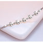 Lucky Four-Leaf Clover Silver Plated Bracelet Micro Rhinestone 925 Jewelry Japanese And Korean Simple Fashion