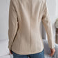 Decorative Pocket Flap Lapel Collar Long Sleeve Blazer