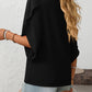 Mandy Ruffled Asymmetrical Neck Half Sleeve Blouse