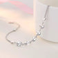 Lucky Four-Leaf Clover Silver Plated Bracelet Micro Rhinestone 925 Jewelry Japanese And Korean Simple Fashion