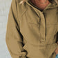 Half Zip Kangaroo Pocket Long Sleeve Hoodie