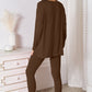 Basic Bae Full Size V-Neck Soft Rayon Long Sleeve Top and Pants Lounge Set