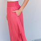 Doublju Comfort Princess Full Size High Waist Scoop Hem Maxi Skirt