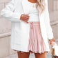 Buttoned Lapel Collar Long Sleeve Blazer