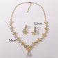 Bridal Jewelry Zircon Earrings Necklace Two Piece Set