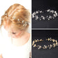 Bride Hair Accessories Pearl Rhinestone Headband White Gauze Dress Bridal Jewelry Children's Hair Accessories