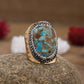 Women Rhinestone Natural Turquoise Ring Jewelry