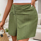 Perfee Ruched High Rise Shorts with Back Zipper