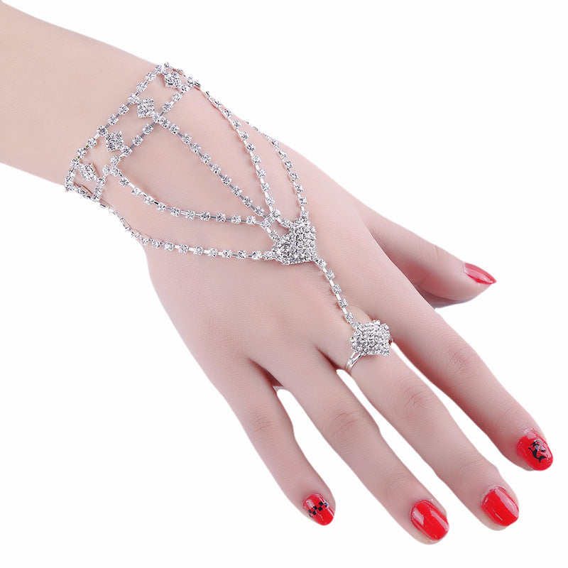 Jewelry Premium Rhinestone Bow Finger Bracelet