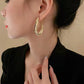 Fashion Full Diamond Personality Love Earrings Women's Temperament Ear Jewelry