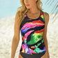 Printed Wide Strap Tankini Set