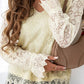 Lace Detail V-Neck Long Sleeve Blouse