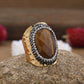 Women Rhinestone Natural Turquoise Ring Jewelry