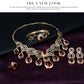 Set Jewelry Fashion Gems Necklace And Earrings Alloy Jewelry