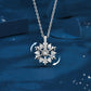 Rotatable 925 Silver Snowflake Necklace Women Luxury Niche Design Shiny Rhinestone Jewelry Autumn And Winter Birthday Gift For Friends